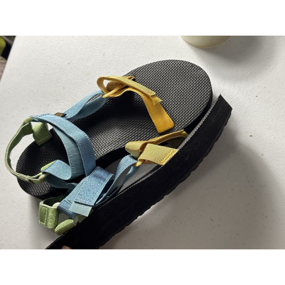 Teva Midform Universal Women's Metallic Blue Multi Casual Lifestyle Sandals 10